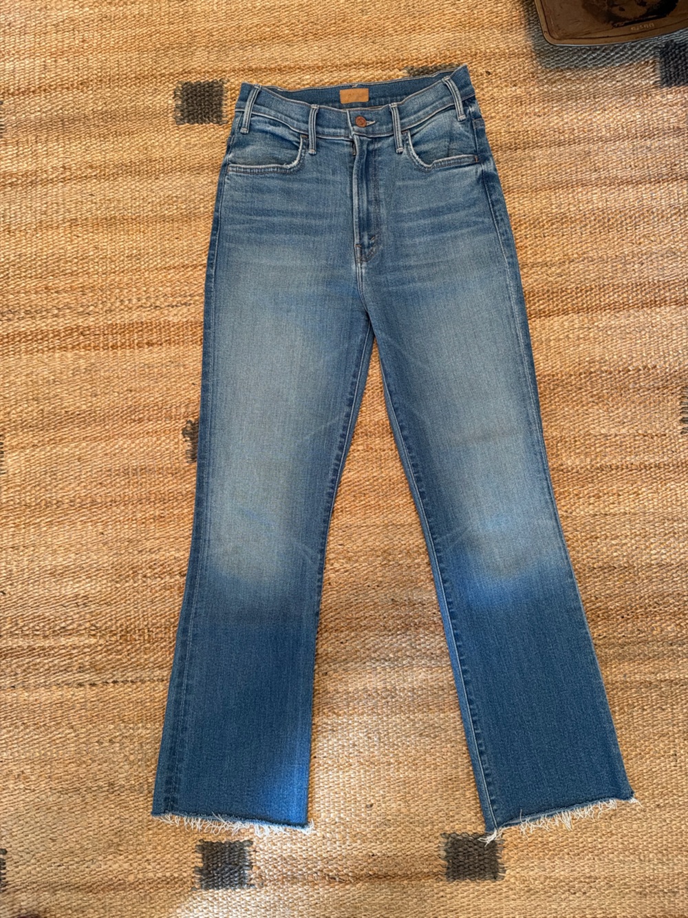 Mother Hustler Ankle fray denim